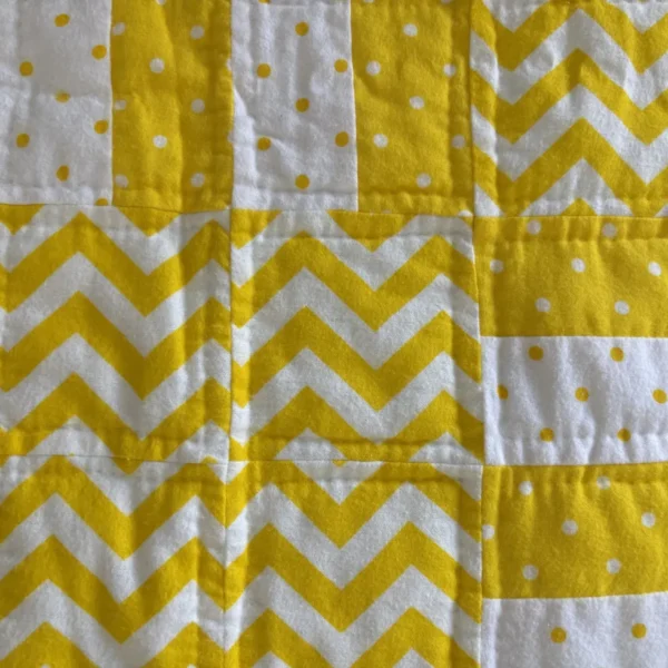 golden dinosaurs baby quilt detail 3