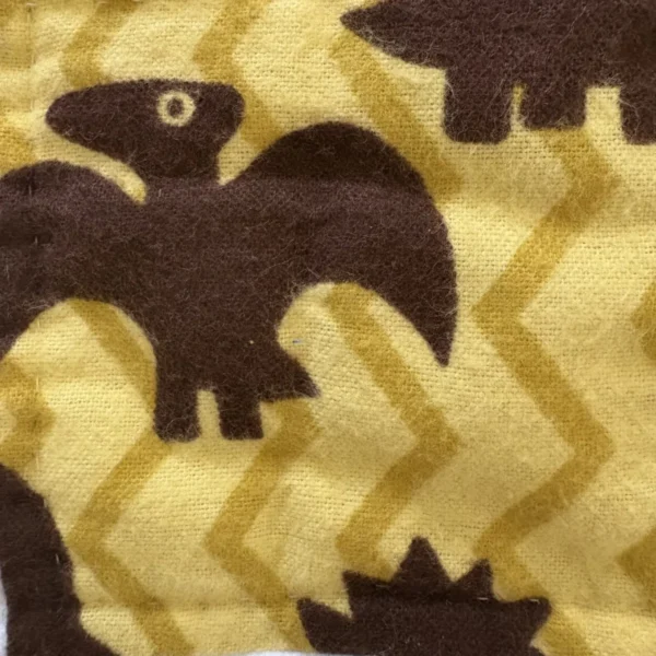 golden dinosaurs baby quilt detail 4