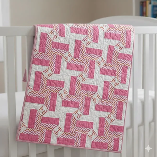 pink a link on white crib not product image