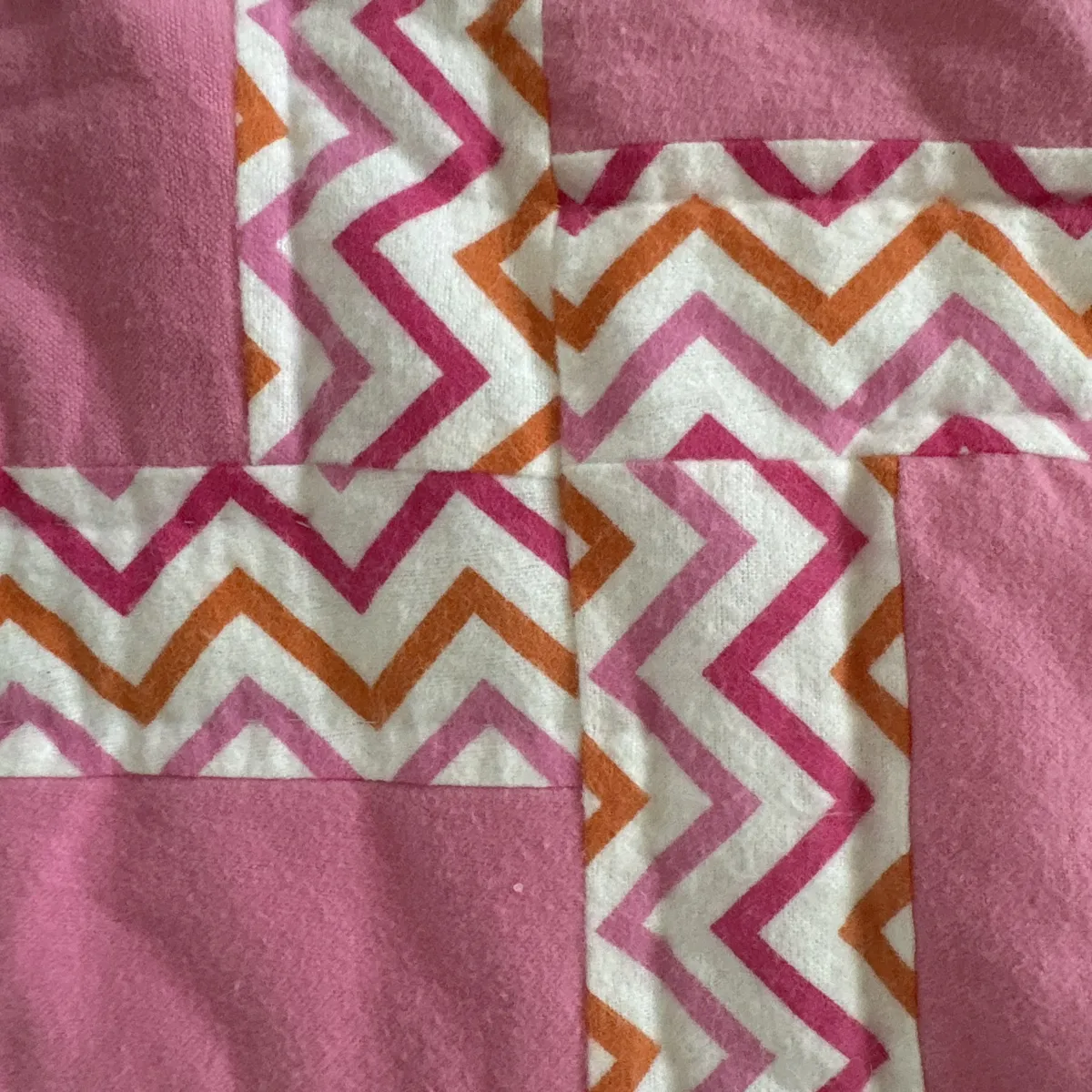 Pink a Link Baby Quilt detail d