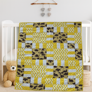 golden dinosaurs baby quilt product image