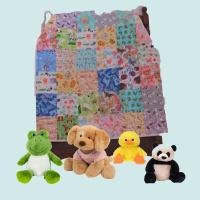 animal I spy baby quilt