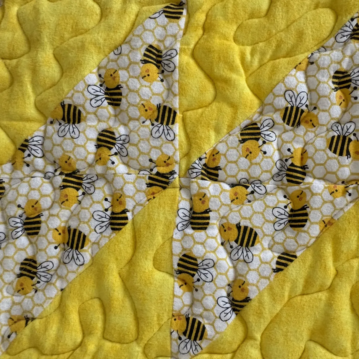 Bee Kind Baby Quilt detail 3