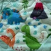 dinosaur world baby quilt detail 2