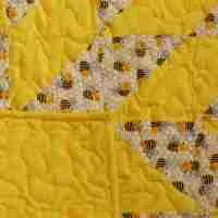 bee kind baby quilt with backing