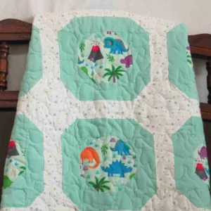 dinosaur world baby quilt