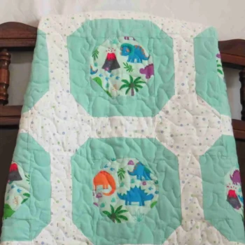 dinosaur world baby quilt