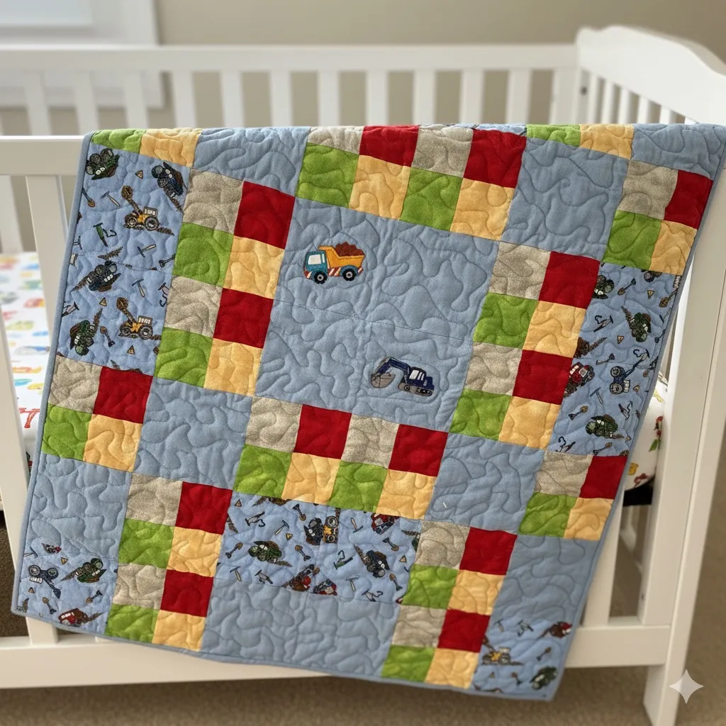 Mighty Construction Machines Baby Quilt Ignites the Imagination - Image 9