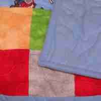 mighty construction machines baby quilt backing