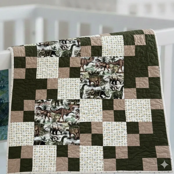 world on dinosaurs on crib