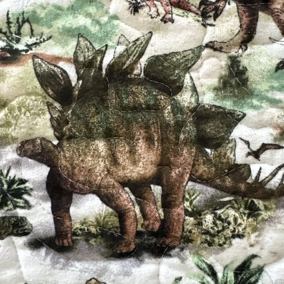 World of Dinosaurs Baby Quilt detail 2