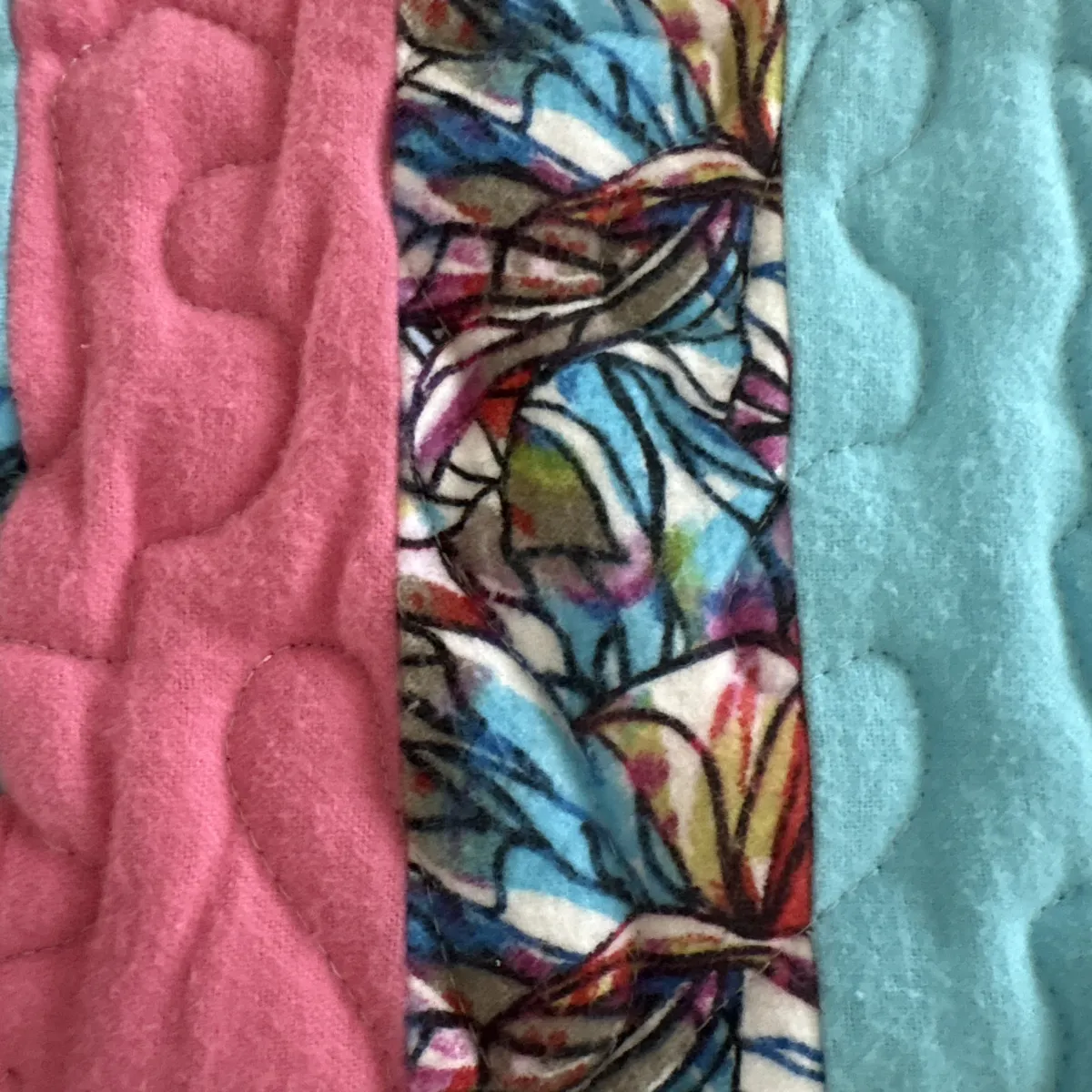 Color Blocks Baby Quilt detail 2