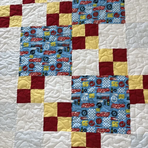 grand prix baby quilt detail 5
