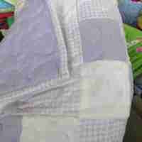 lavender flowers baby quilt backing