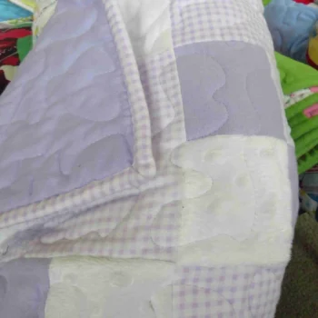 lavender flowers baby quilt backing