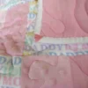 pink rainbows baby quilt backing