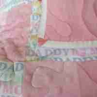 pink rainbows baby quilt backing