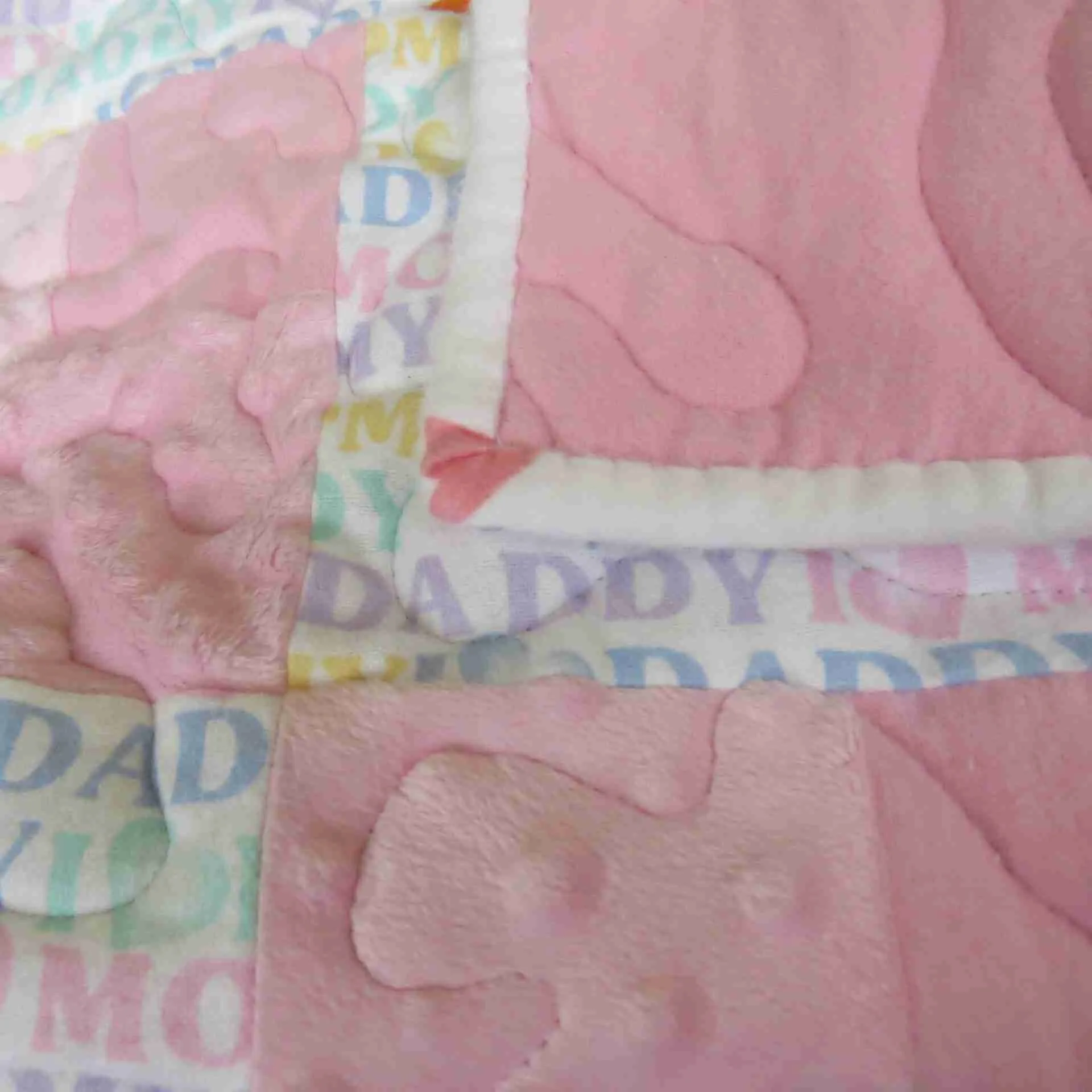 Pink Rainbow Baby Quilt 1