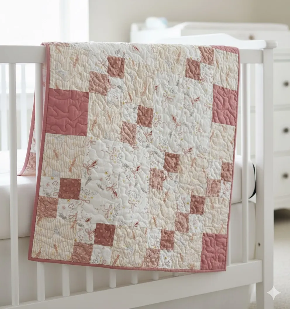 pink ballet dancer on crib