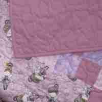 lavender fairies baby quilt backing