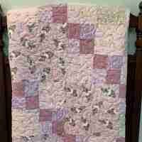 lavender fairies baby quilt
