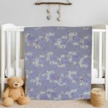 lilac butterfly baby quilt