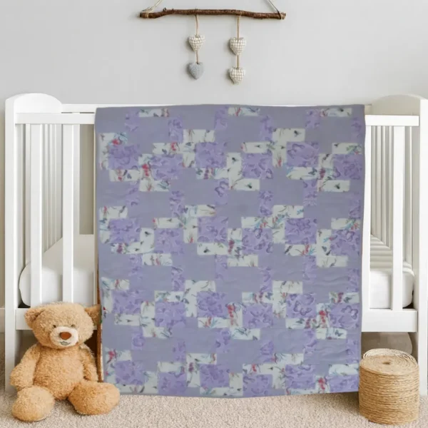 lilac butterfly baby quilt