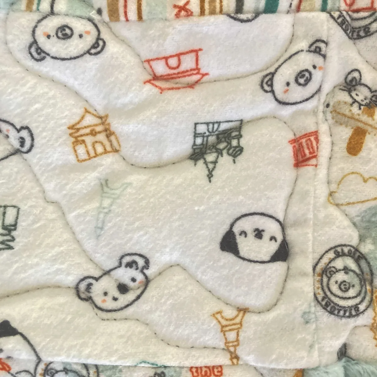 Animal Travelers Baby Quilt detail 1