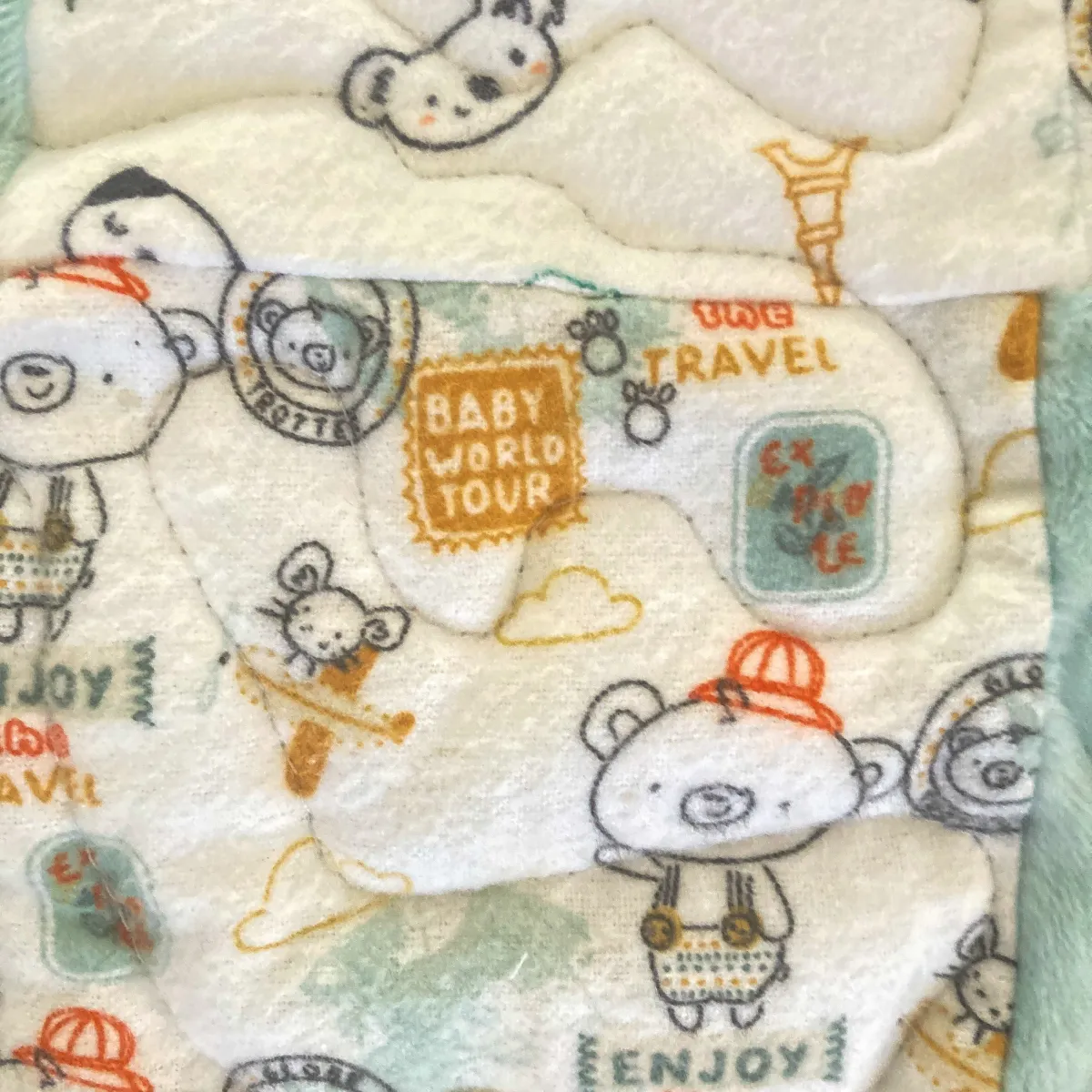 Animal Travelers Baby Quilt detail 2