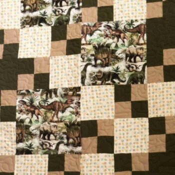 world of dinosaurs quilt detail 5