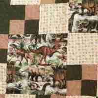 world of dinosaurs quilt detail 5