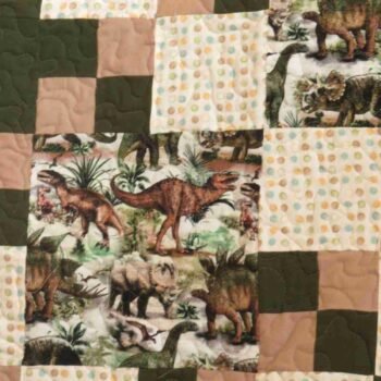 world of dinosaurs quilt detail 5