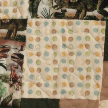 world of dinosaurs quilt detail 3
