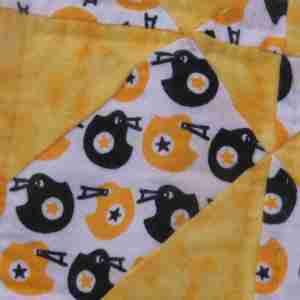 football quilt detail