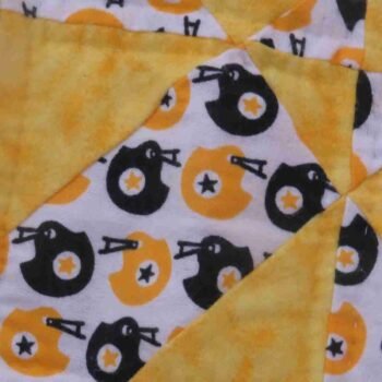 football quilt detail