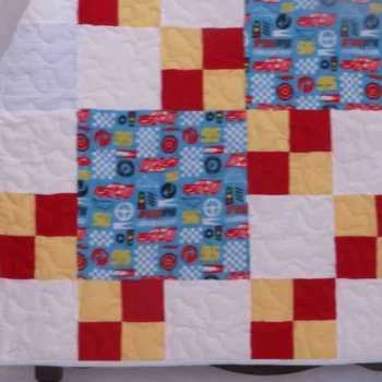 race car baby quilt