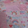 Unicorns and Rainbows baby quilt detail 8