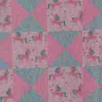 unicorns at play baby quilt
