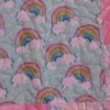 Pink Rainbow Baby Girl Quilt detail 5