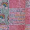 Pink Rainbow Baby Girl Quilt detail 4