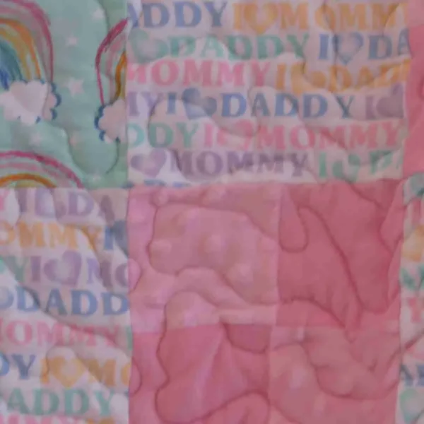 Pink Rainbow Quilt detail 2