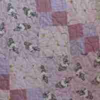 Lavender, lilac and purple Fairies Quilt detail 4