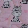 Zebras in Pink and Gray Quilt detail 4