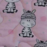 Zebras in Pink and Gray Quilt detail 4