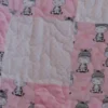 Zebras in Pink and Gray Quilt detail 3
