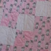 Zebras in Pink and Gray Quilt detail 2