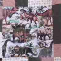 world of dinosaurs quilt detail 1
