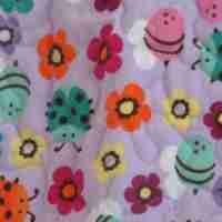 lavender flowers and bugs quilt detail 3