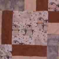 Christmas Penguins Baby Quilt detail 5