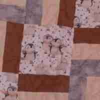 Christmas Penguins seasonal Baby Quilt detail 3